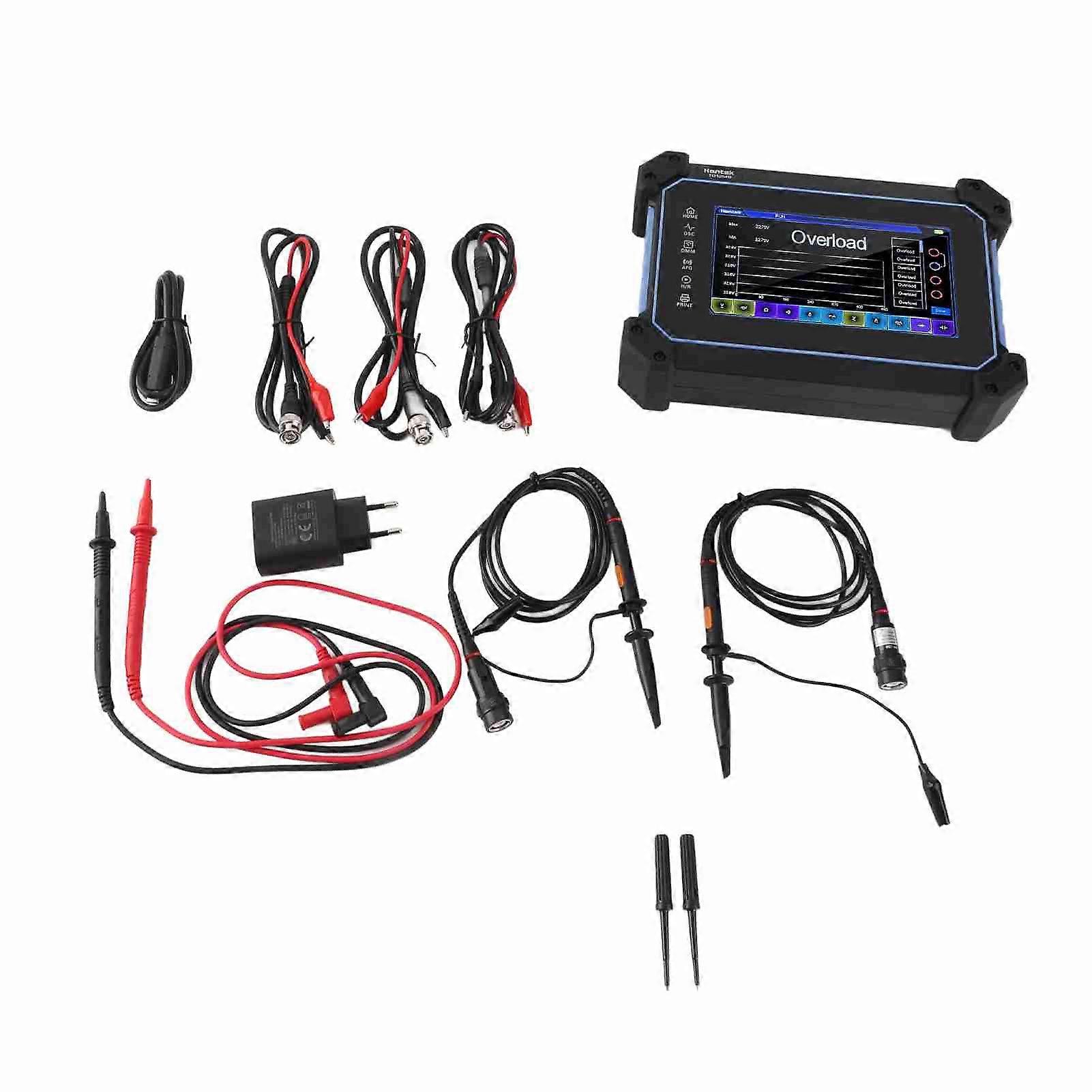 Oscilloscope 250MHz Bandwidth 1GSa/S Sampling Rate 7in TFT LCD Screen Multifunction Portable 4 Channel Digital Storage Oscilloscope
