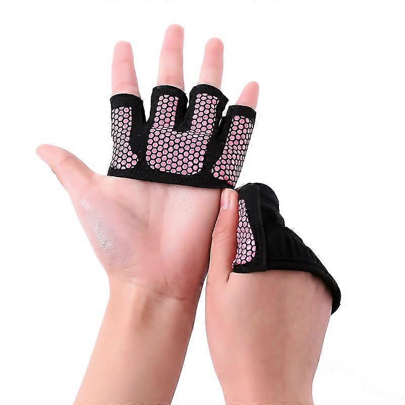 Fitness Gloves Anti-Slip Grip For Secure Training Workouts Unisex Size M Rose Red