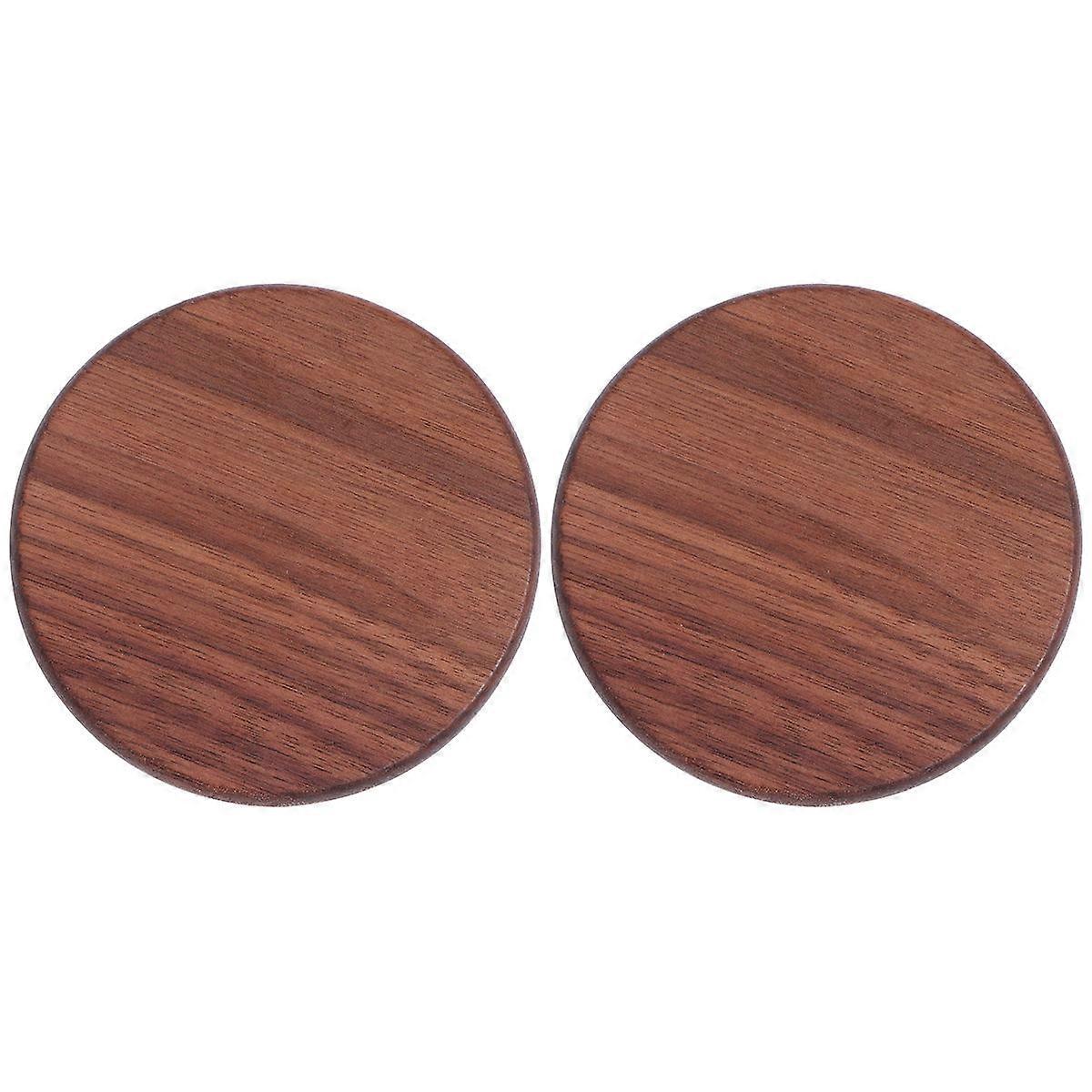 Brown Coaster Set Safe for Home Use Protects Tables from Heat 2 Pieces