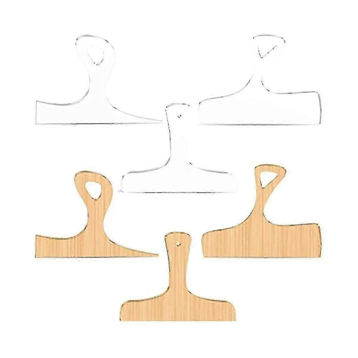 3pcs Modèles en acrylique de travail du bois - Charcuterie Board Poignée / planche à découpe Angled Curvy Tracing St