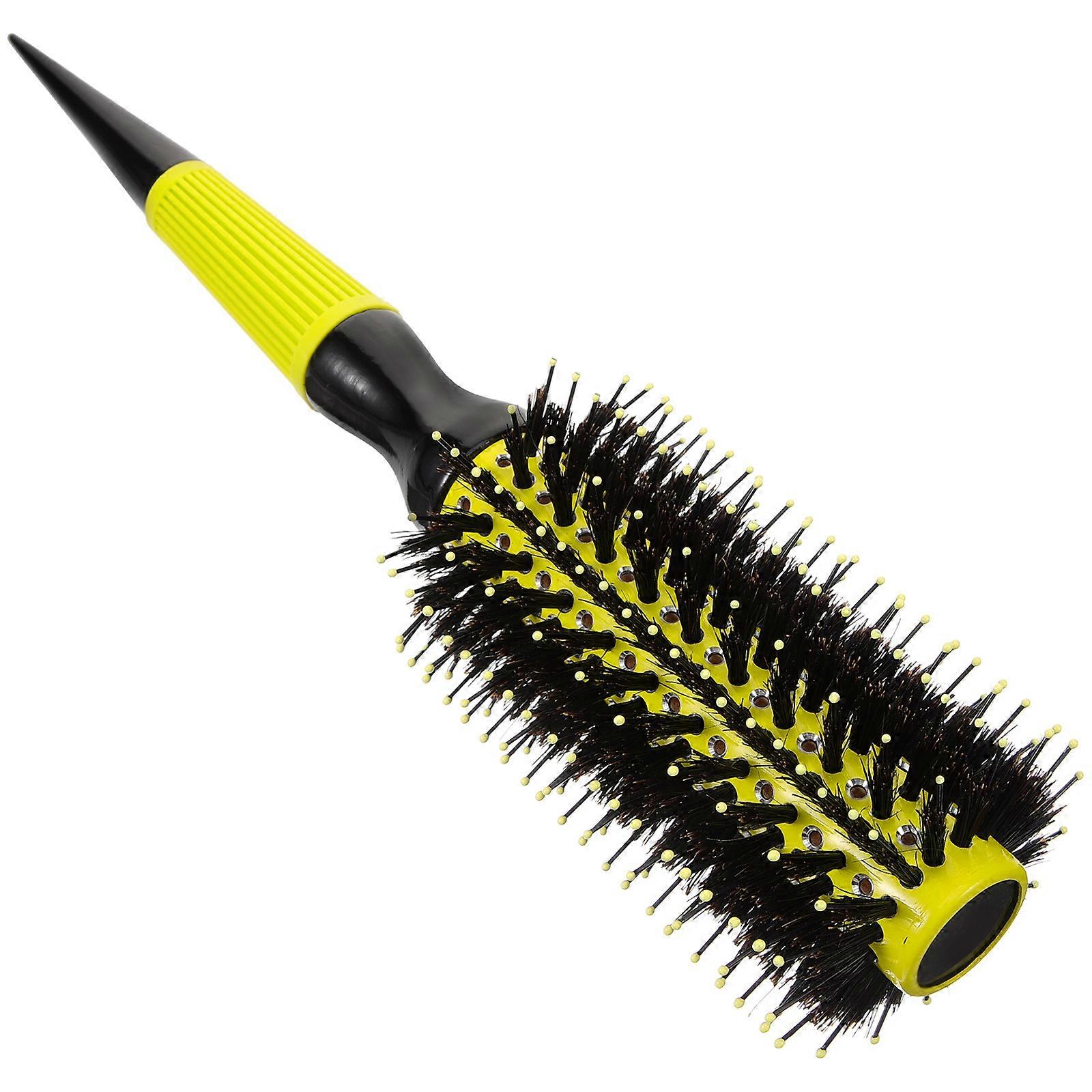 Portable Roller Hair Brush with Soft Bristles for Travel & Home – Non Slip Handle, Durable Design for Curly Hair Detangling