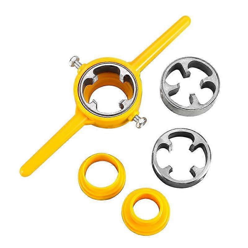 6 Piece PVC Water Pipe Thread Set NPT 1/2 3/4 2.5 cm Manual External Thread Cutter Tool PVC Threading Accessory