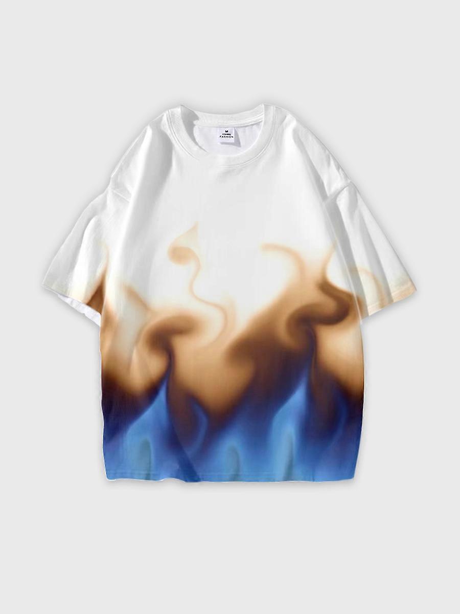 T-shirt short sleeve round neck summer casual loose B1663