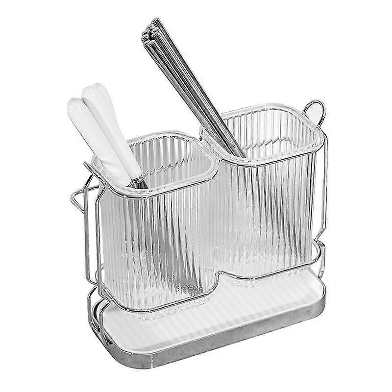 Kitchen Cutlery Holder Desktop Cutlery Drain Rack Nordic Light Luxury Cutlery Storage Rack Fork Spoon Holder Tableware Organizer