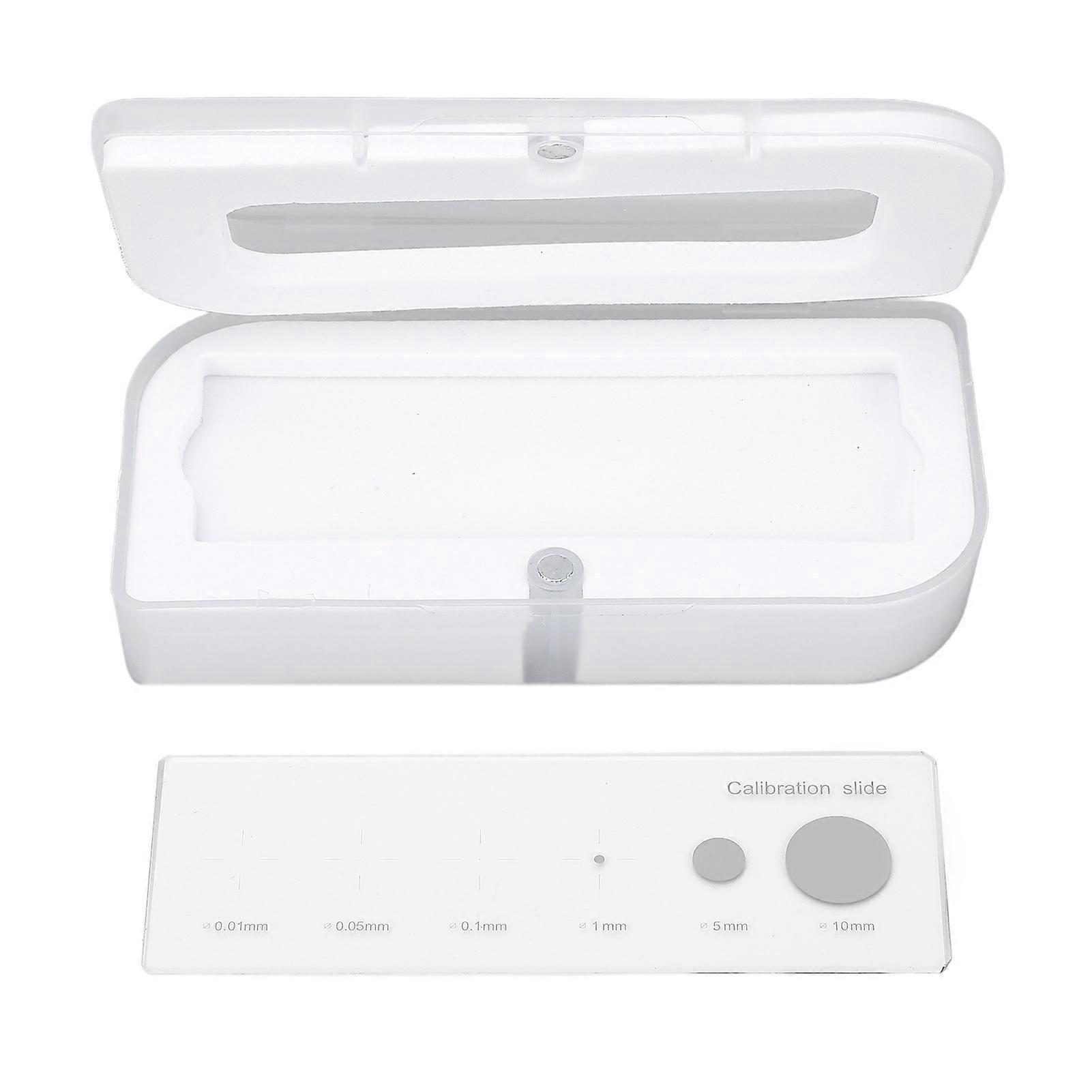 Calibration Slide Ruler 0.01mm‑10mm Range Accurate Microscope Calibration Sheet for Laboratory