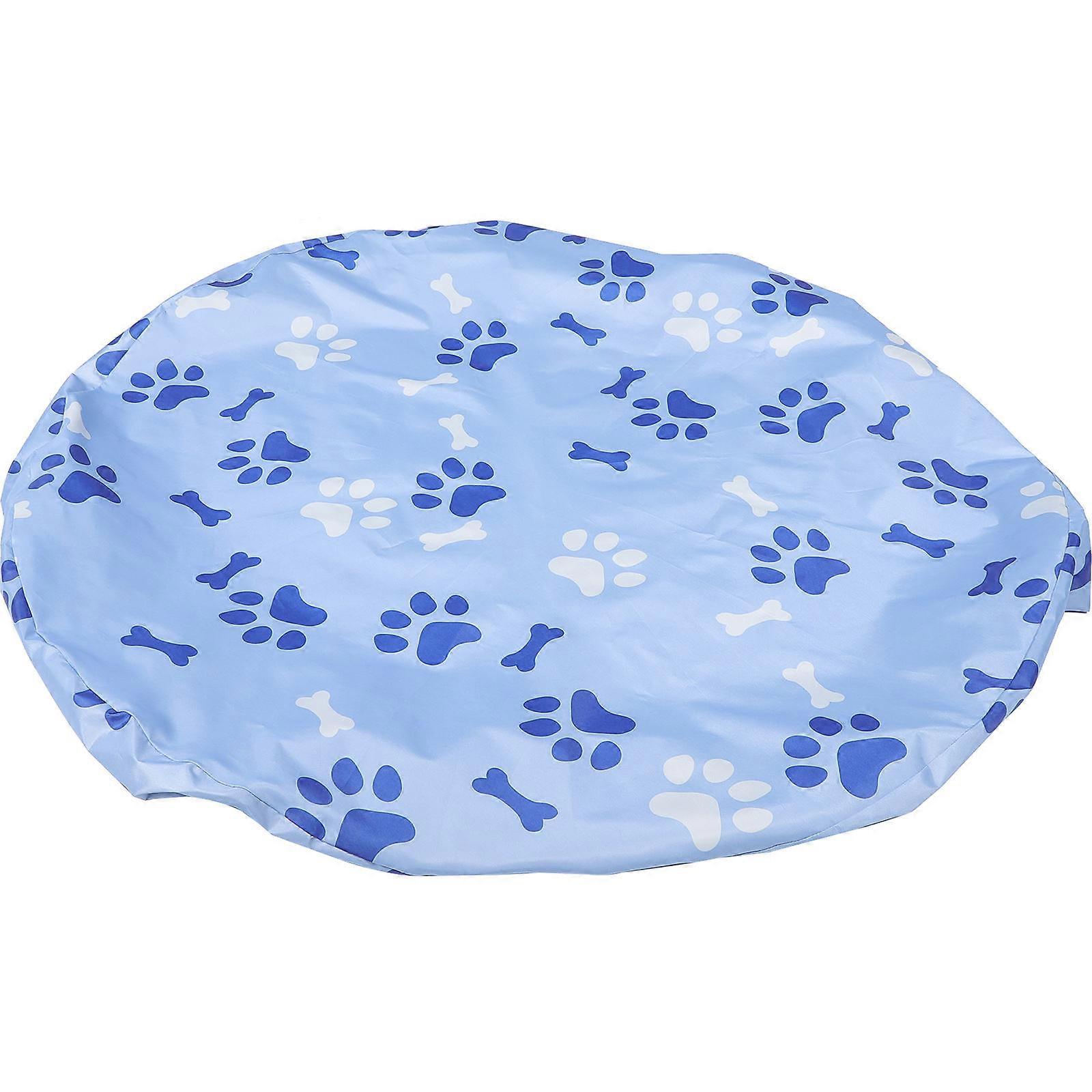 Swimming Pool Protective Cover Round Shape Blue Color 122x122cm UV Protection 1Set