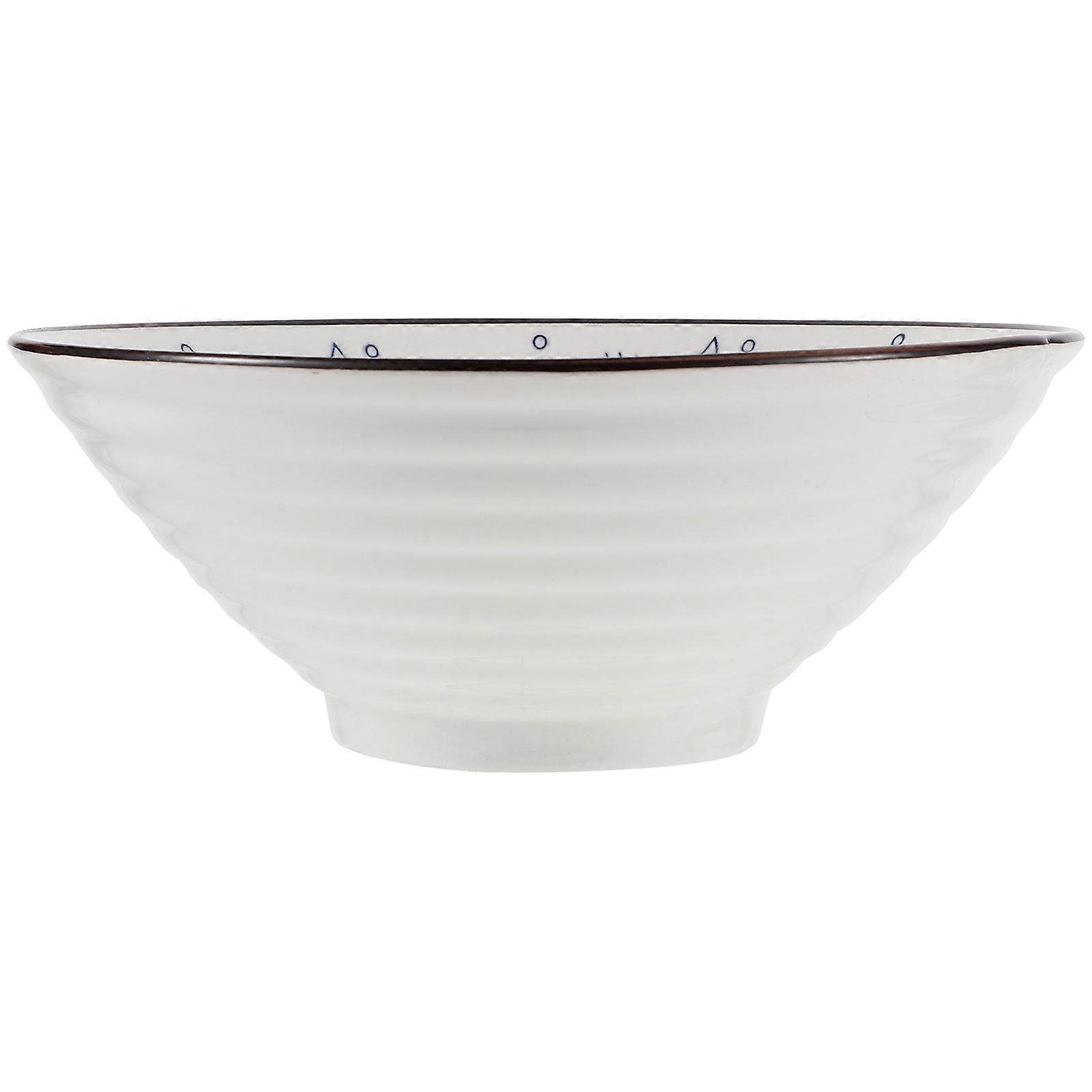 White Ceramic Bowl for Holding Snacks Simple and Elegant Japanese Style with 8 Inch Diameter