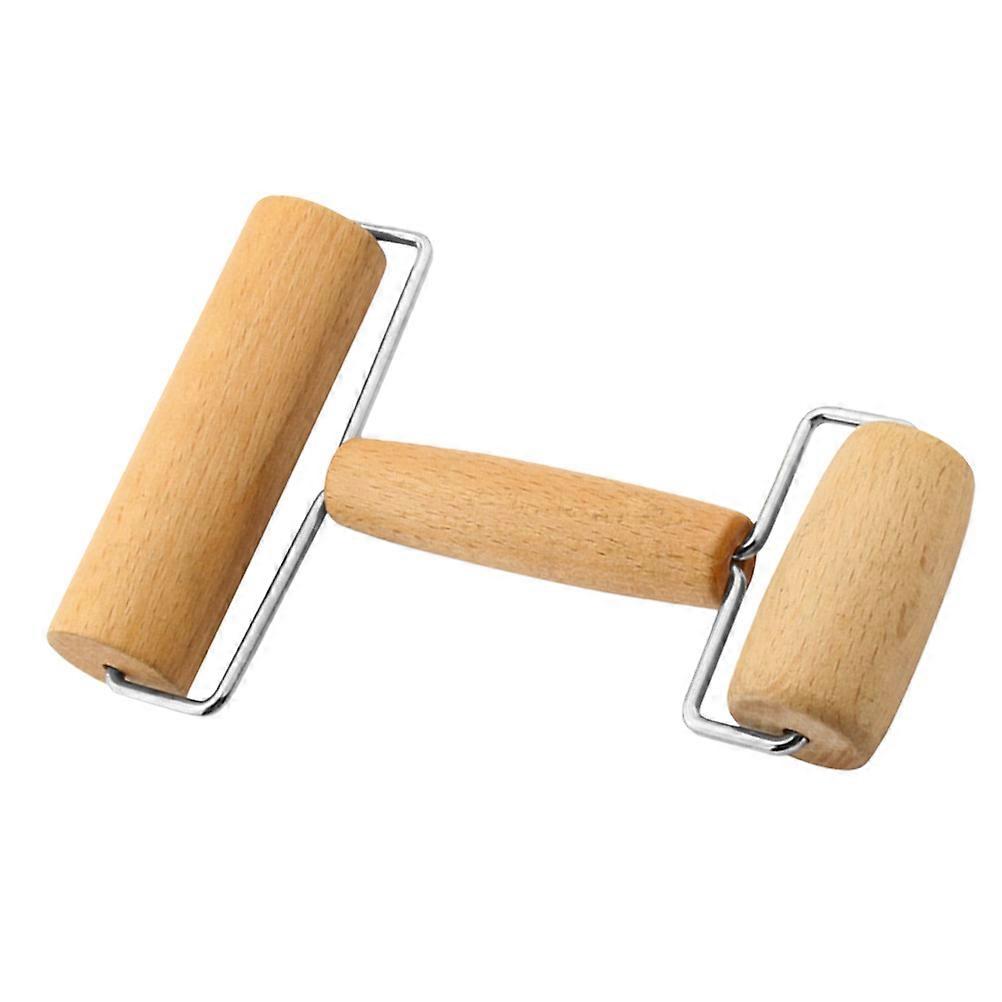 Convenient DoubleEnded Pastry Roller Pin for Kitchen Use Crafted from Beech and Stainless Steel 7 inch