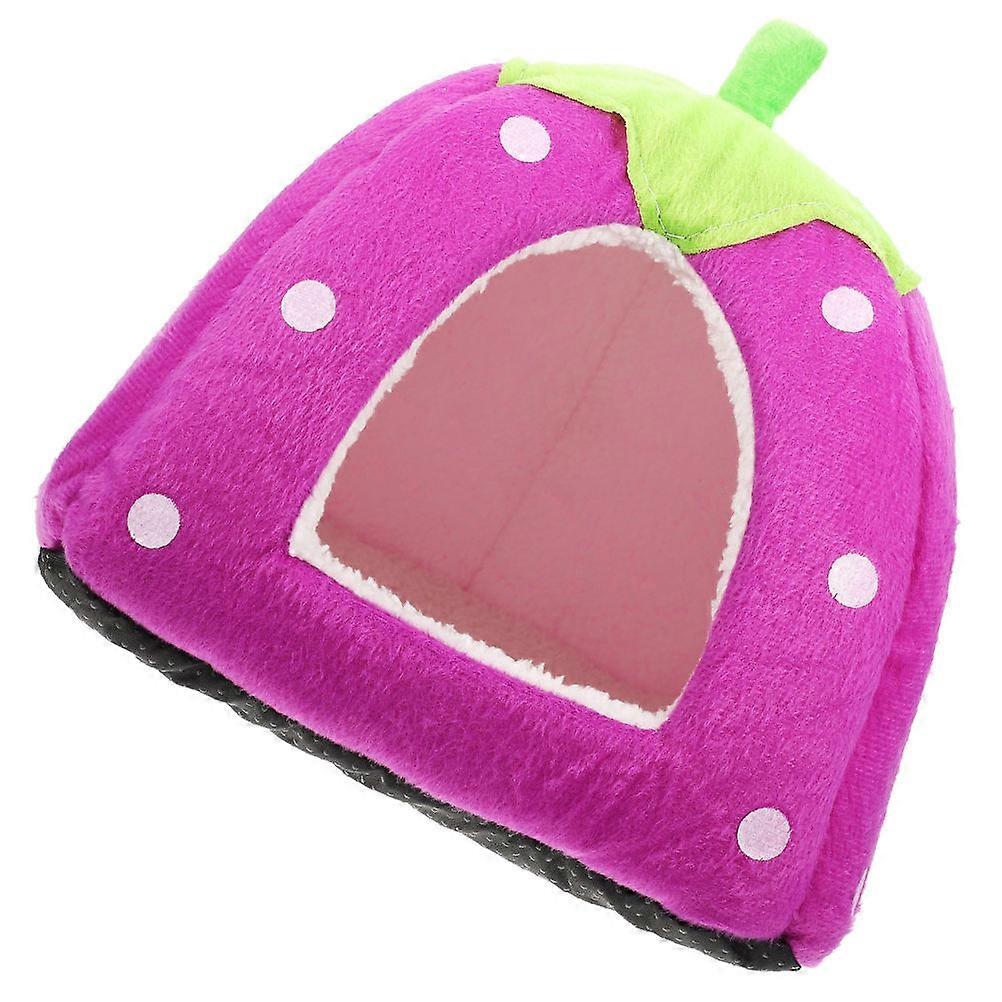 Violet Cloth Pet Sleeping Tent for Hamster Use Warm Comfortable Small Animal Nest 6.5x5 Inches