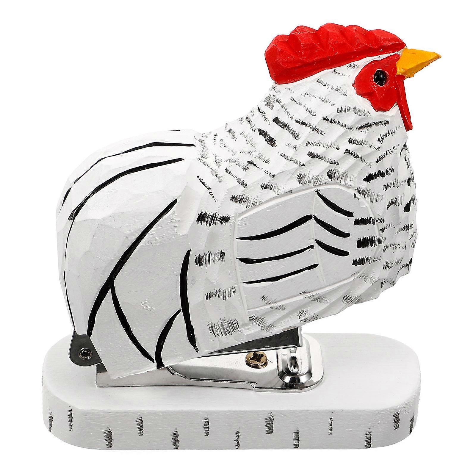 Creative Reusable Wooden Rooster Stapler Unique Animal Office Decor & Desktop Accessory for Paperwork Lovers