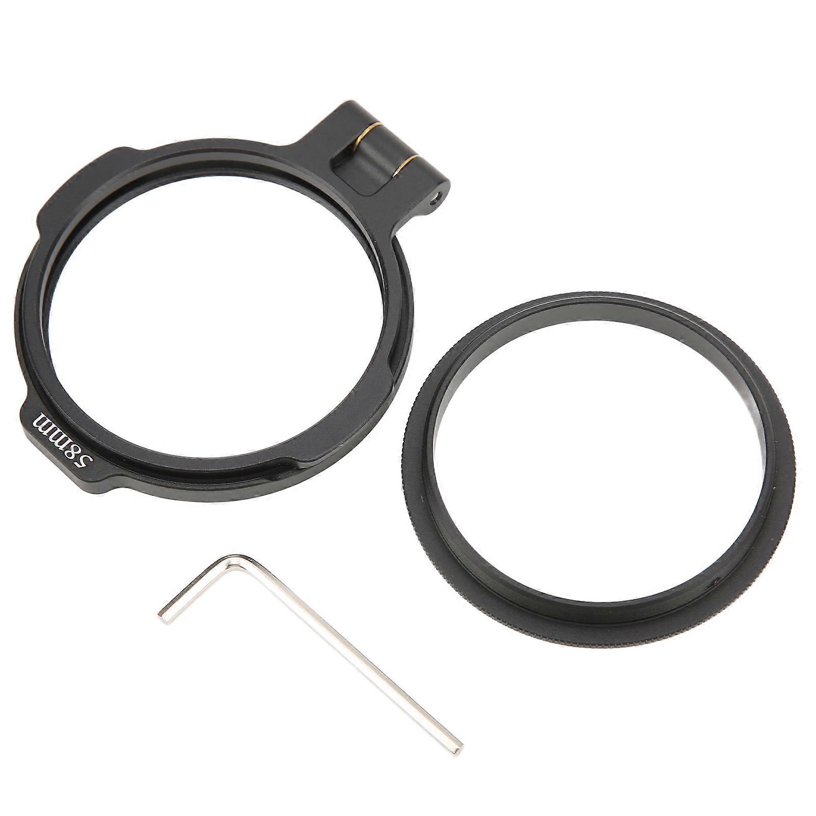 Lens Filter Holder Sturdy Durable Quick Switch Multi Sizes Convenient Lens Adapter Ring for Wide Angle Prime Zoom58mm