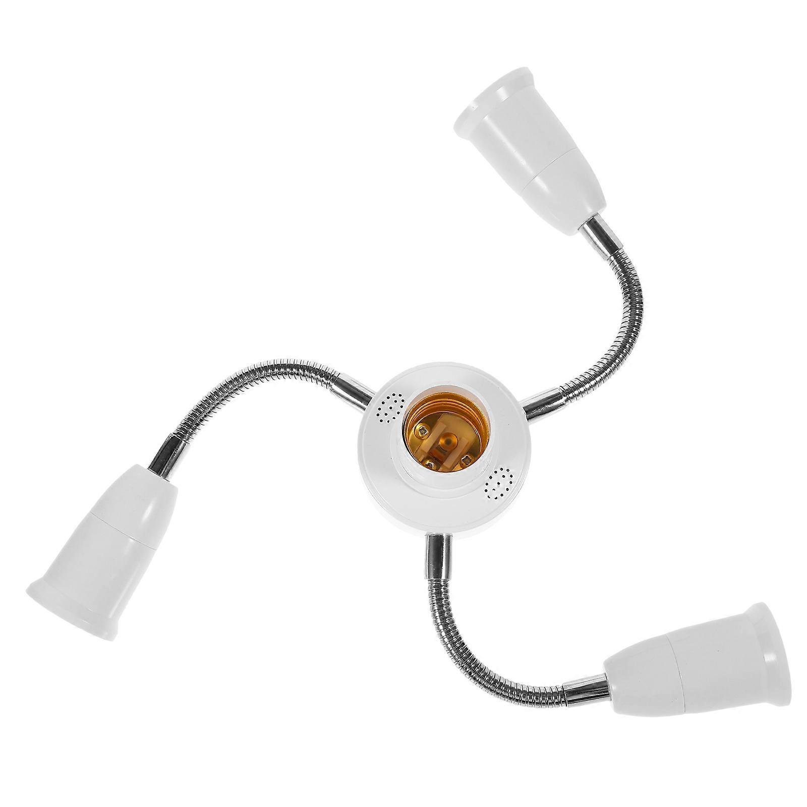 Light Extension Socket E27 Light Bulb Holder Extension For Home Lighting White Plastic Flexible Lighting Adjustment 1Pack