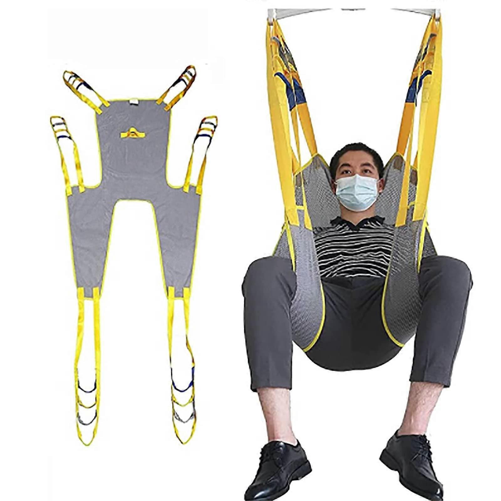 Mesh Sling for Patients - Split Leg Toilet Lifting Sling for Disabled Individuals - Adjustable Size, Durable Material, Bathroom Use