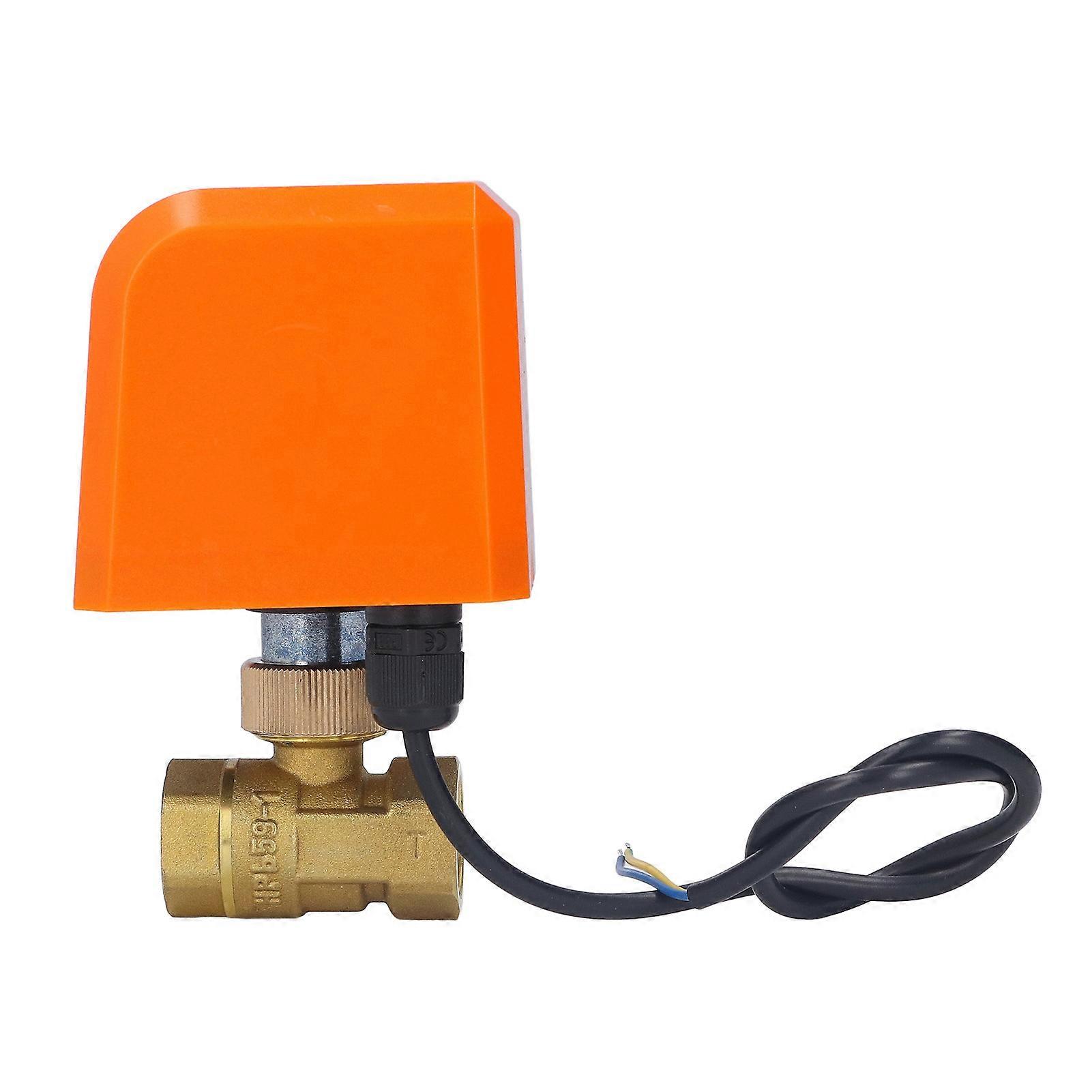 DN15 2 Way 2 Wire Electrical Ball Valve Normally Open Brass Ball Valve 1/2in Pipe Thread AC220V 