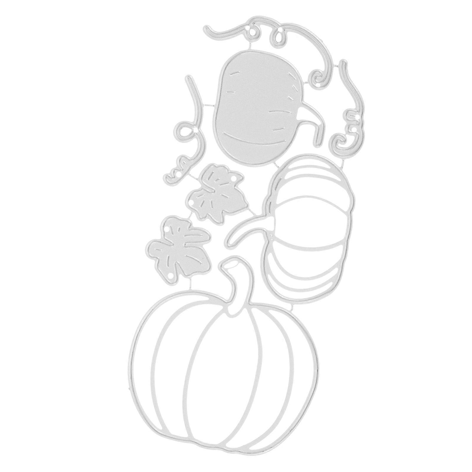 Halloween Pumpkin Cutting Die for Crafting and DIY Projects in Mini Size Silver Color 1Pcs