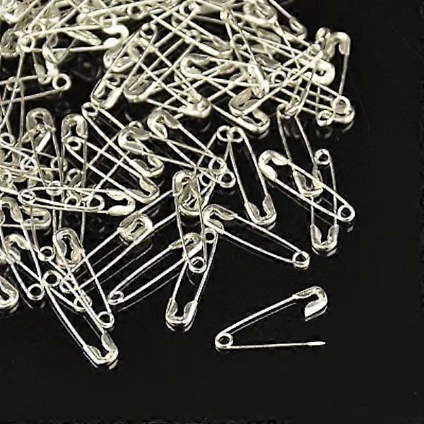 200 Pcs. Safety Pins 20x5x1.5 mm. Platinum colored Platinum silver