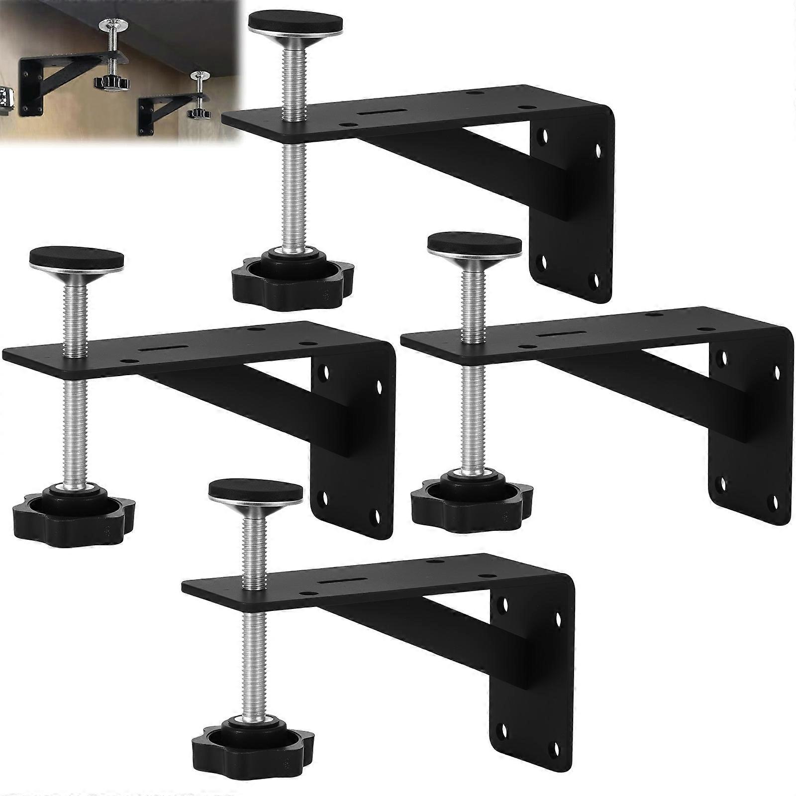 4pcs Under-counter Sink Bracket Kitchen Support (Black)