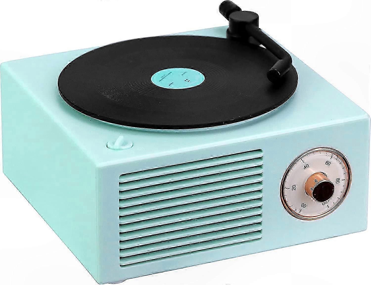 Mini Retro Wireless Speaker with Vinyl Record Design, Portable Bluetooth Music Player, Enhanced Bass, Loud Sound, Rotatable Feature