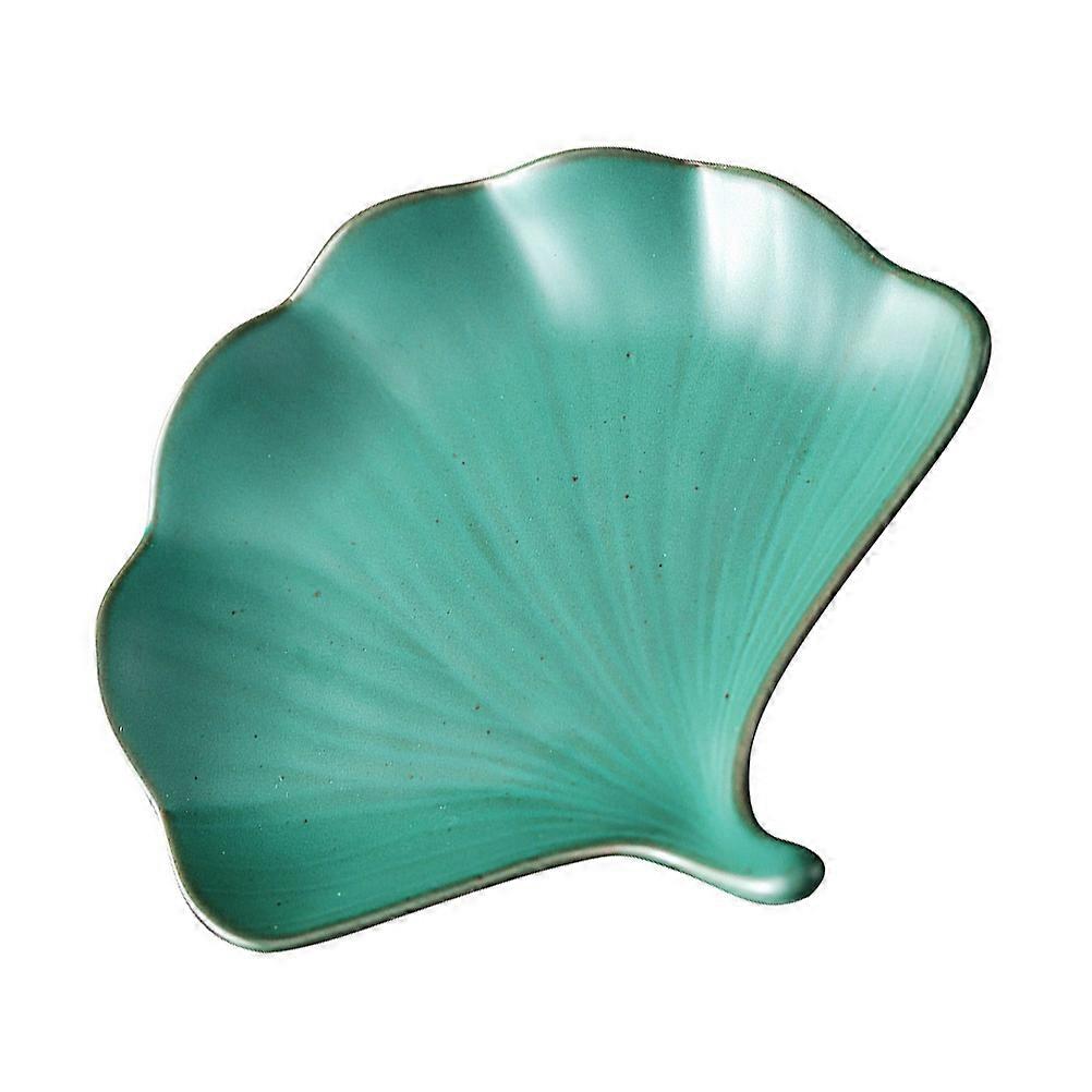 Ginkgo Leaf Shape Fruit Plate Made Of Premium Household Dessert Use In Green Offering Practical Functionality 1Pcs
