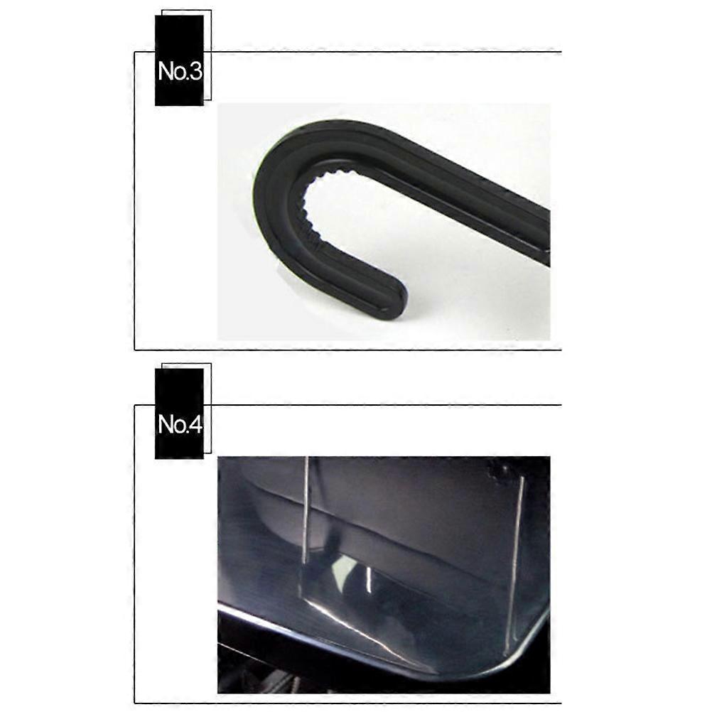 Car Back Seat Portable Tray Rectangular Shape For Both Cups And Meals Black 1Pack