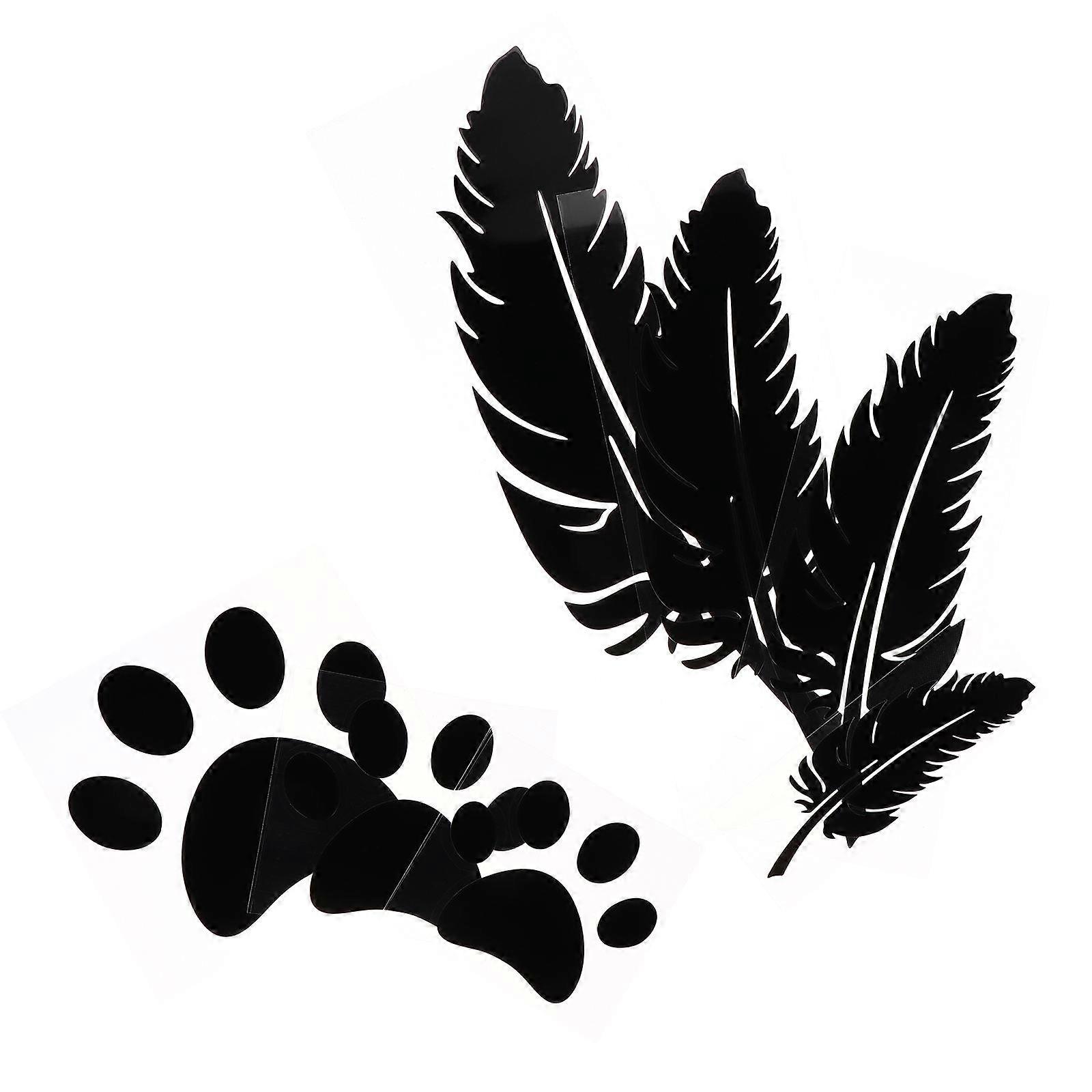 Artistic Car Decoration Stickers Catered For Car Owners In Eye-Catching Black Color With Scratch Covering Function 2 Sets