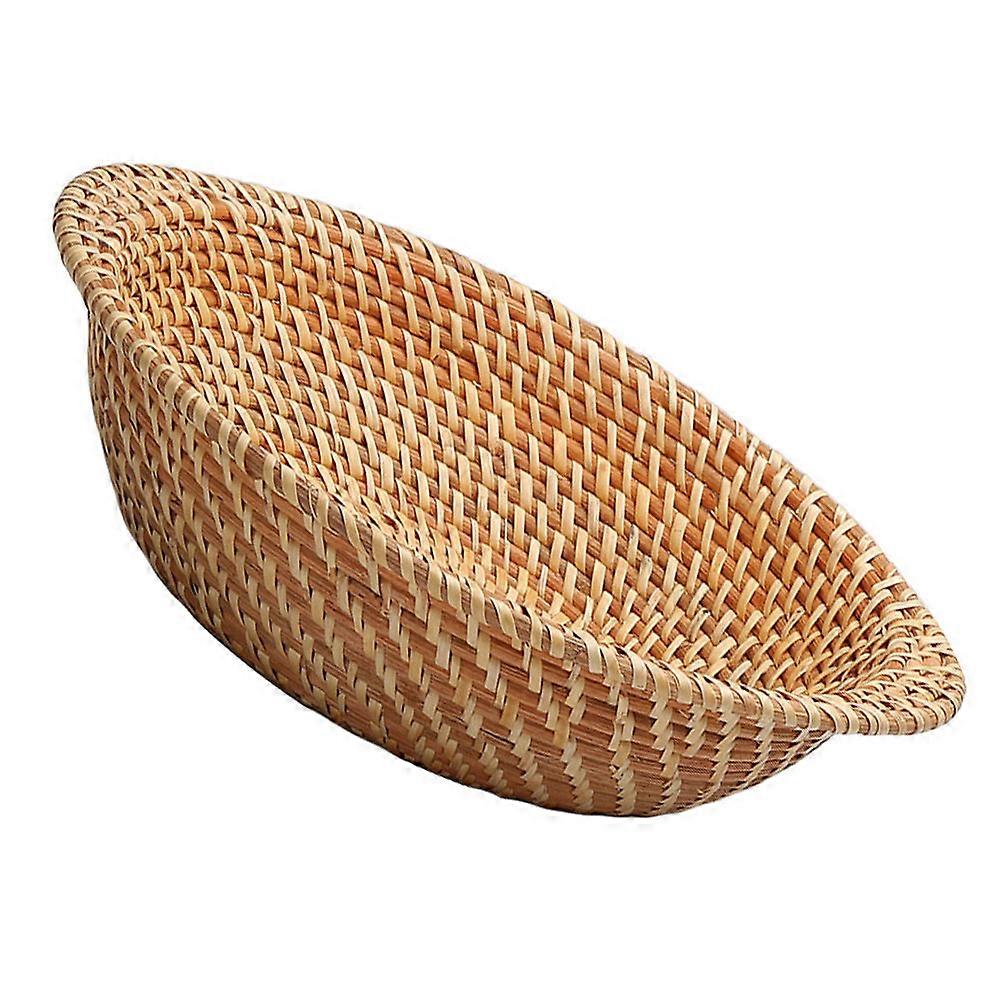 Brown Synthetic Rattan Basket for Storage Use Safe Office 1Pc