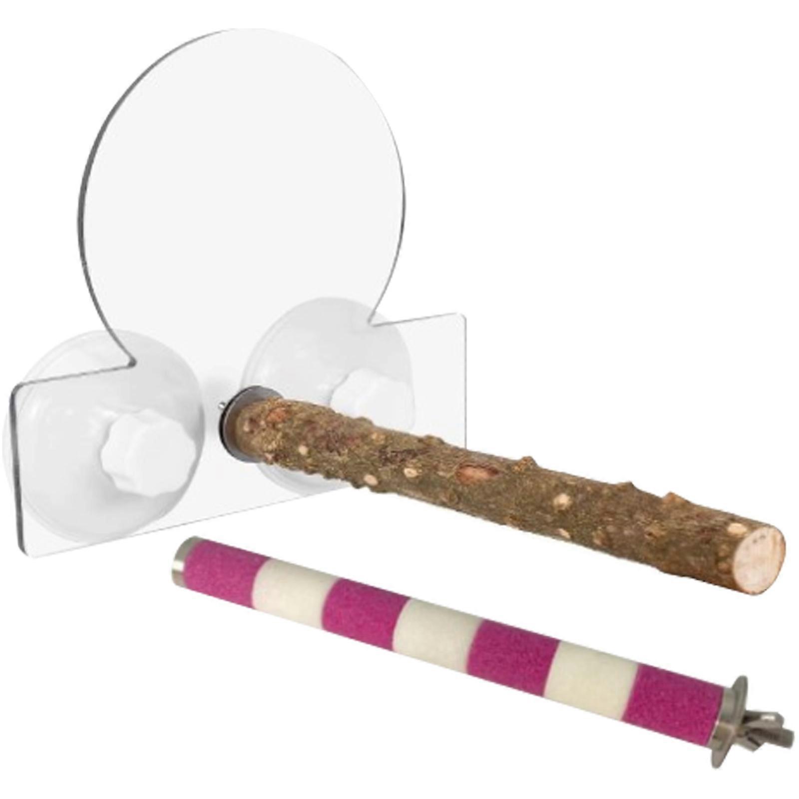 Bird Stand Rod with Suction Cup – Durable Perch for Parakeets and Birds, Ideal for Resting and Exercise