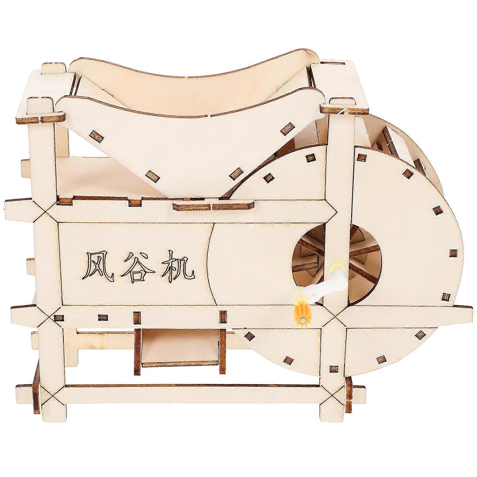Hand Crank Threshing Machine Kit Portable Educational Model for Science Experiments, Teaching Invention Principles with Creative Crafting Materials