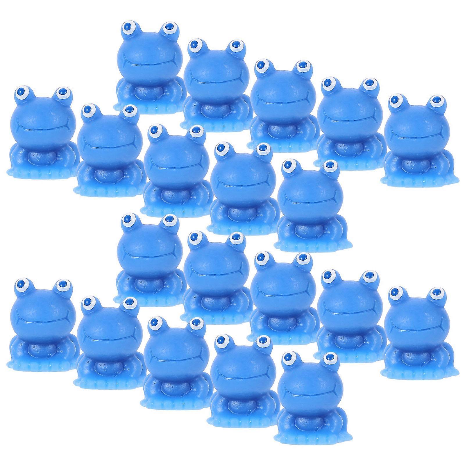 20Pcs Miniature Frog Statues Resin Frog Figures for Mini Gardens Tiny Frog Ornaments