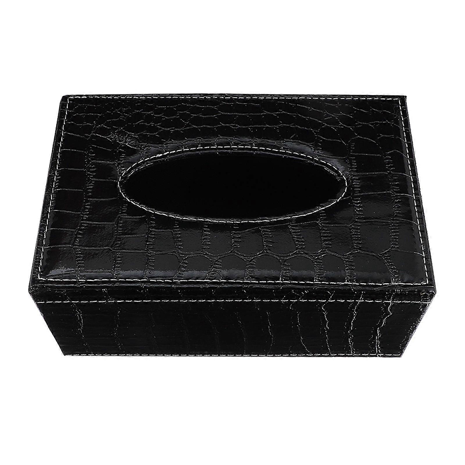 Tissue Box for Storage Use in Black Color Matches Any Decor