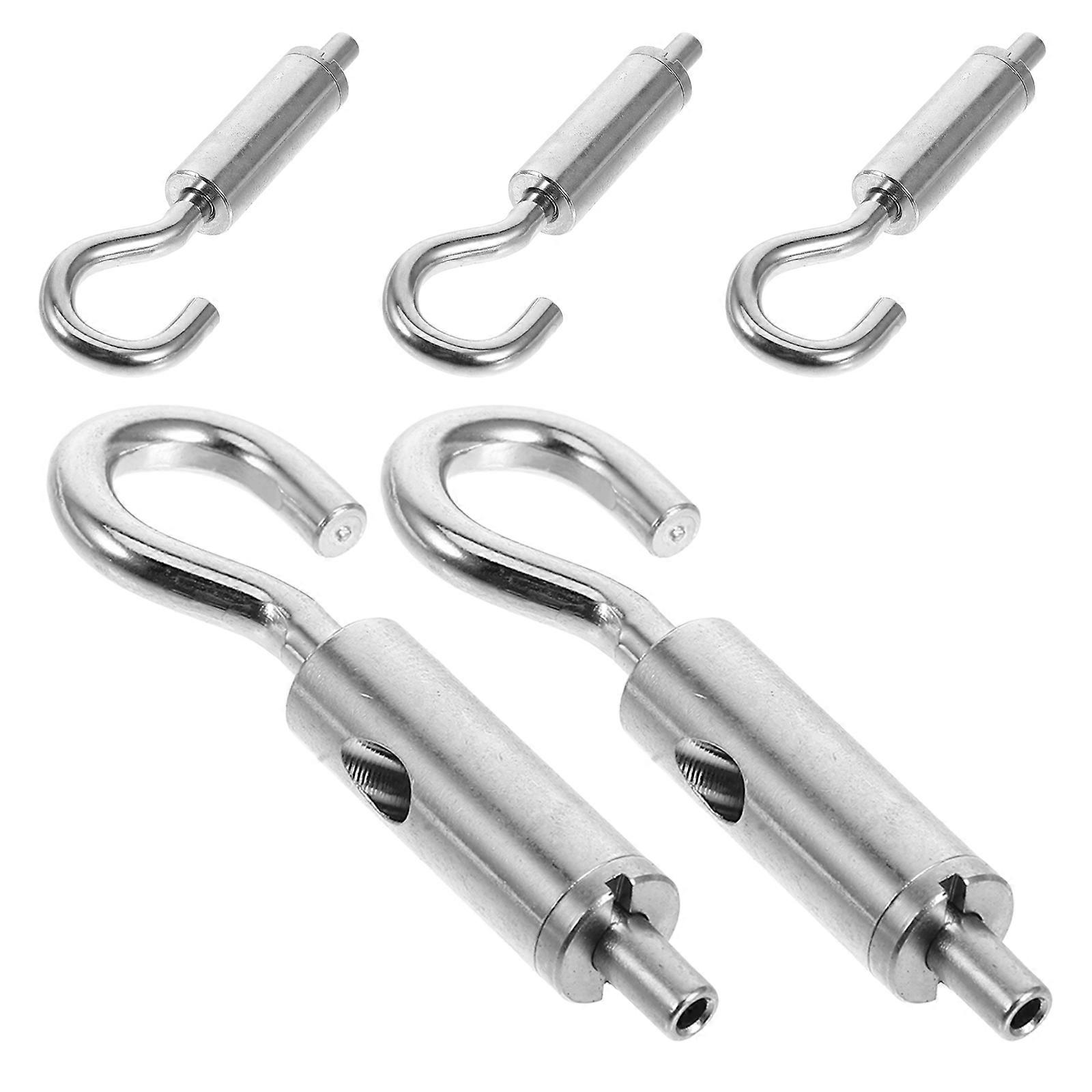 5pcs Heavy Duty Turnbuckle Tensioner with Wire Rope Hook for Portable Light Hanging – Quick Lift Design for Versatile and Reliable Use
