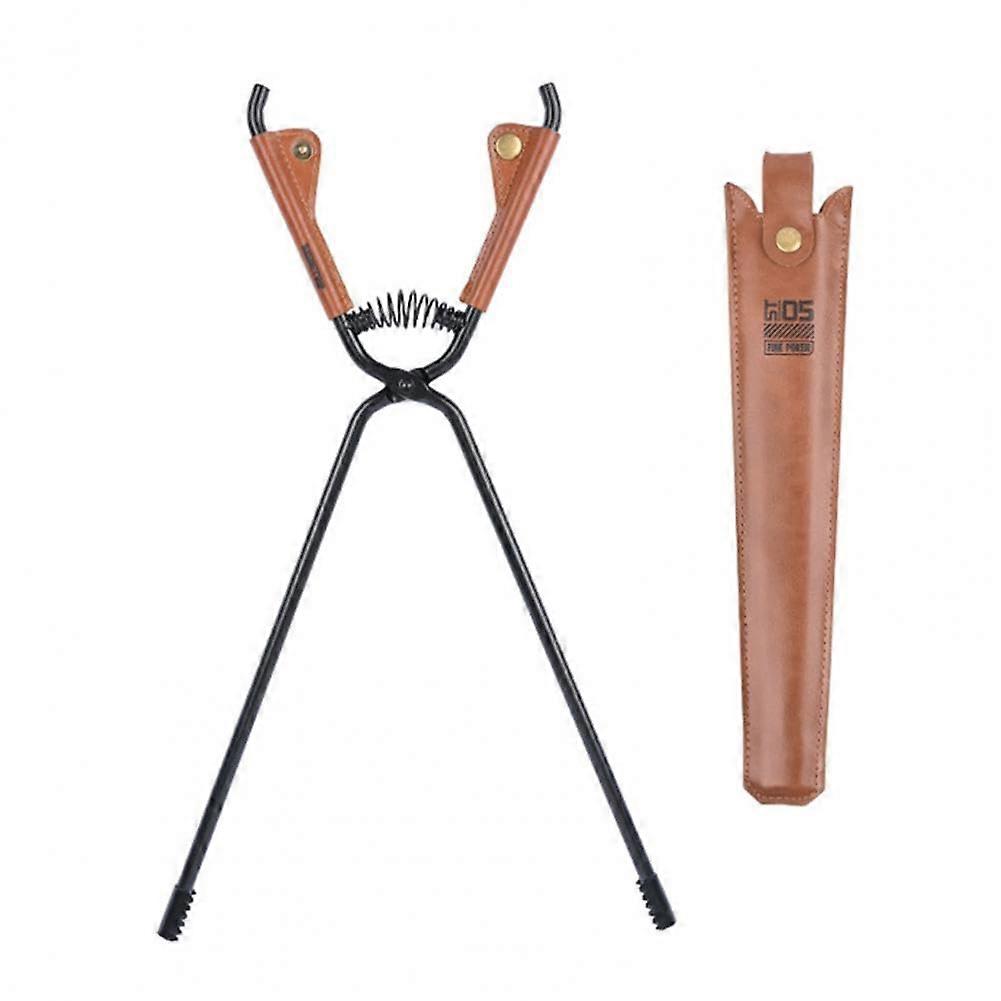 Kaminzange für Den Außenbereich - Hitzebeständige Kohlenstoffstahlzange mit Kunstledergriff, Ideal für Camping und Lagerfeuer