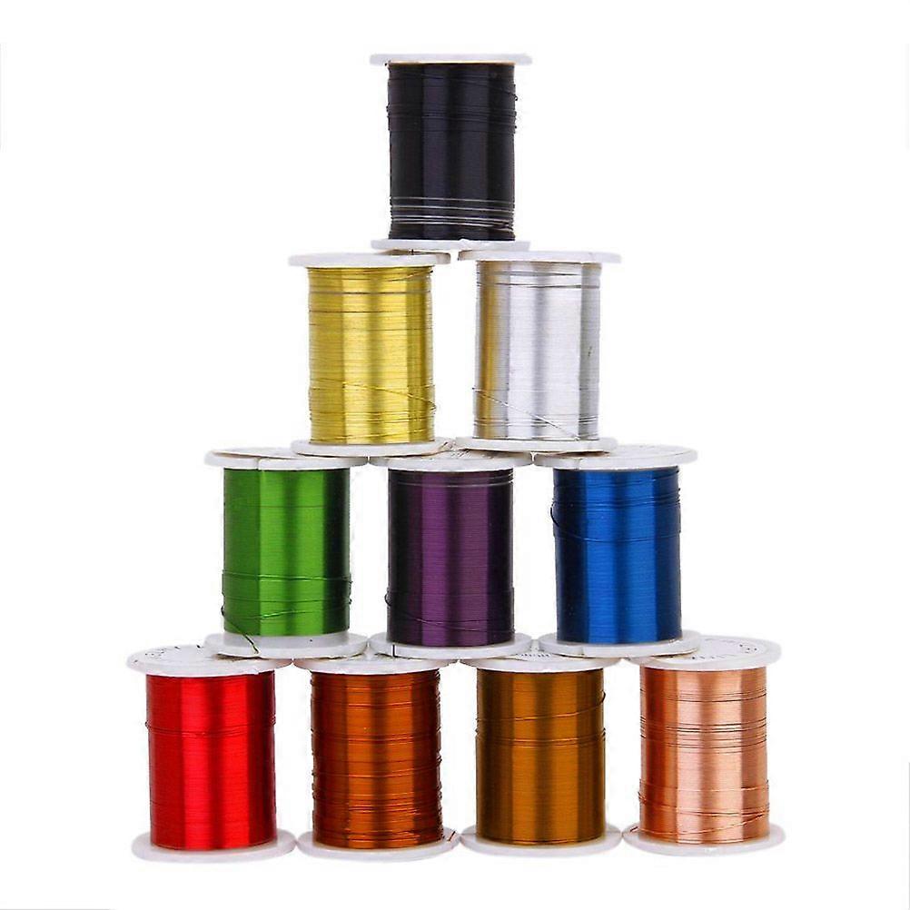 10pcs Mixed Color 0.3mm Copper Wire Beading Thread String Cord for DIY Jewellery Making