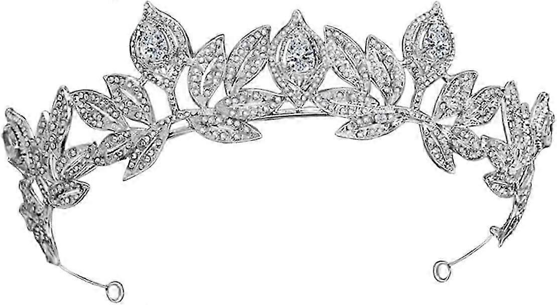 2025 Latest Model 1 Piece Leaves Hair Band Crystal AB Rhinestone Crystal Leaf Headband RhinestoneA