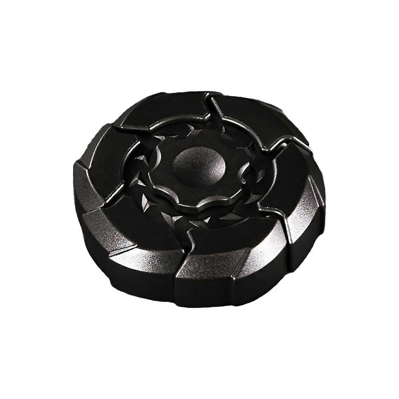 Dekompression Fingertip Open Rotating Metal Toy for Adults, Black, 5x2.5cm Desktop Stress Relief Spinner Tne674