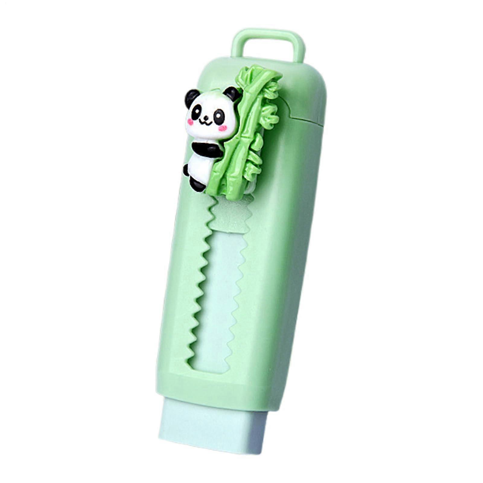 Retractable Bendable Eraser, Cartoon Panda Push Pull Slide Pencil Eraser, Cute Drawing Tool for Kids, High-Quality Material