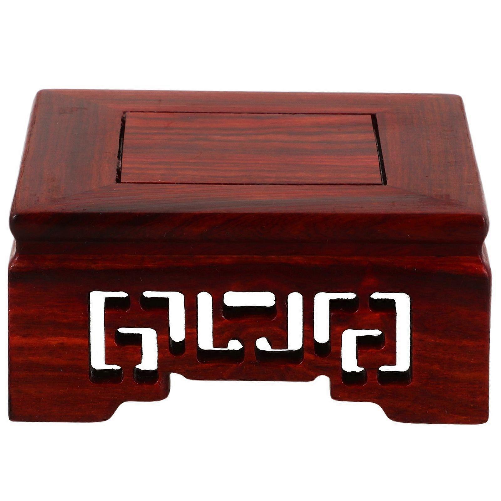 Wood Base Retro Craft Display Base Wood Display Stand Wooden Teapot Planter Riser