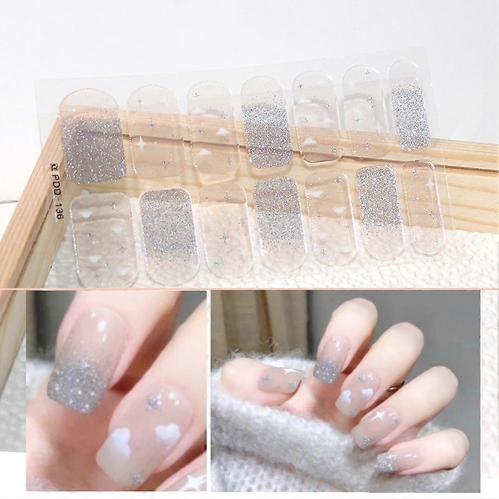 מדבקות ציפורניים קלות להדבקה לאורך זמן סגנונות מרובים הגנה על הציפורניים ללא נזק מניקור מהיר