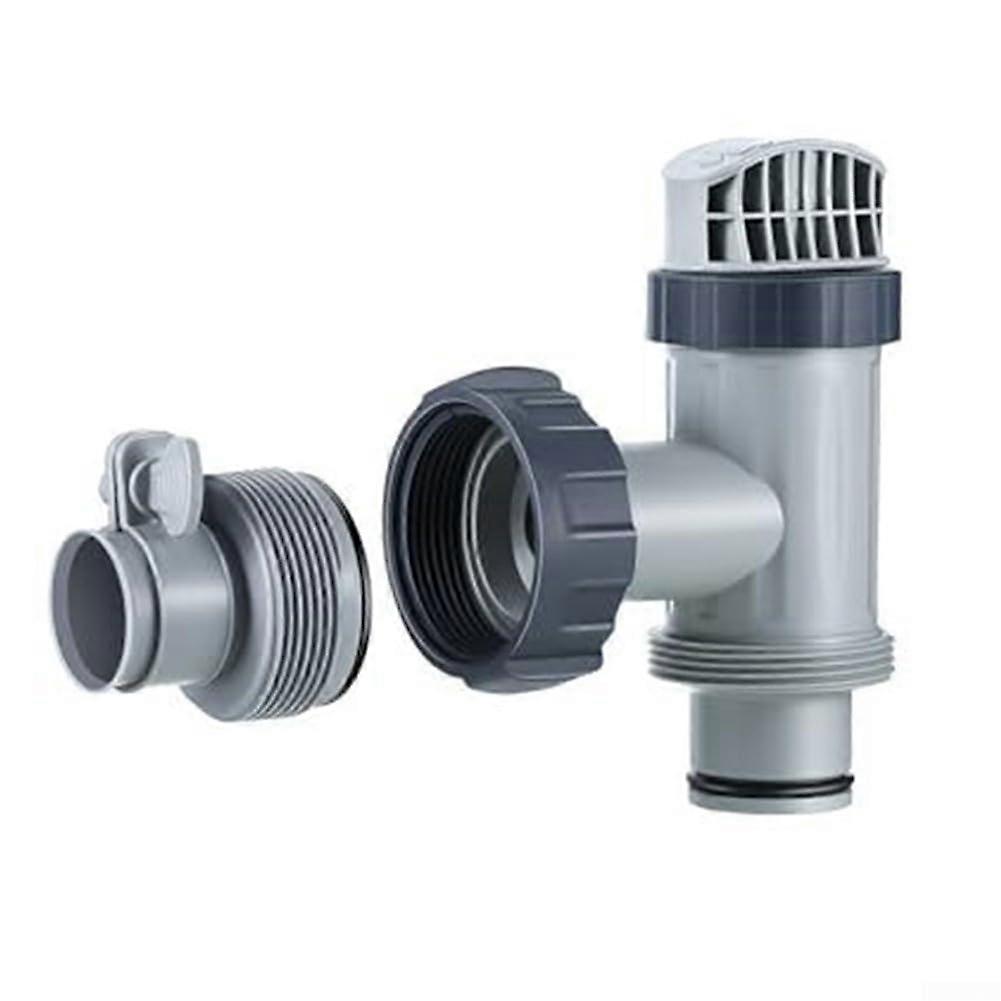 Pool Plunger Valve for Above Ground Pools Compatible with Intex Hose Connector and B-Type Hose Adapter Replacement Parts