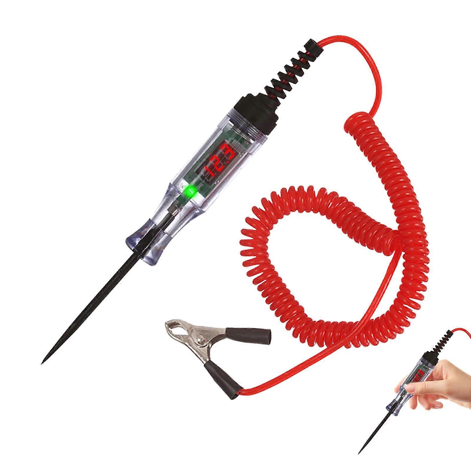 Circuit Tester 3-90V DC Power Probe With Digital Display, Automotive Fuse And Relay Tester, Continuity-Polarity Checker
