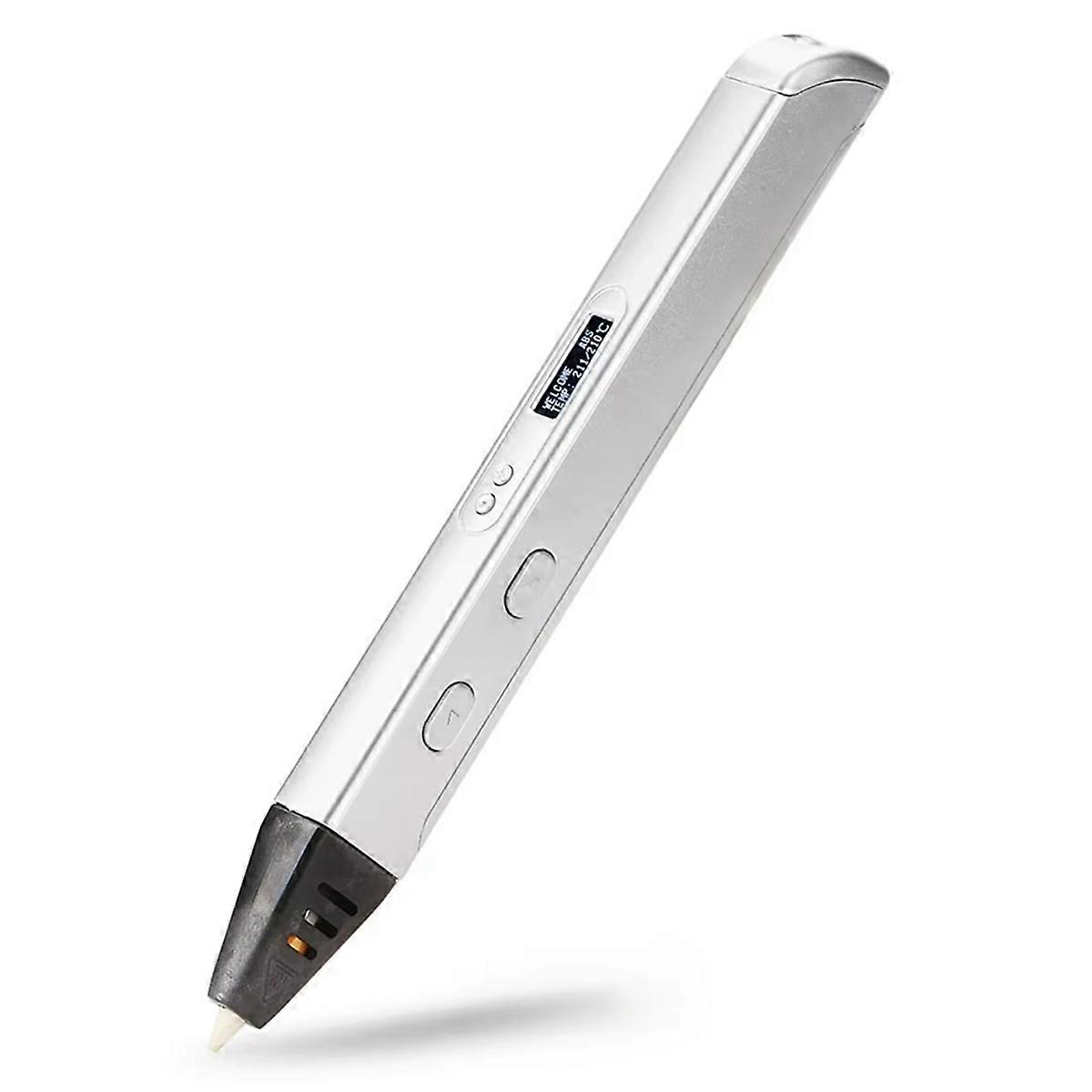 RP800A Scribble Pen OLED Display 3D Printing Pen with PLA Filament for Doodling Making EU Plug