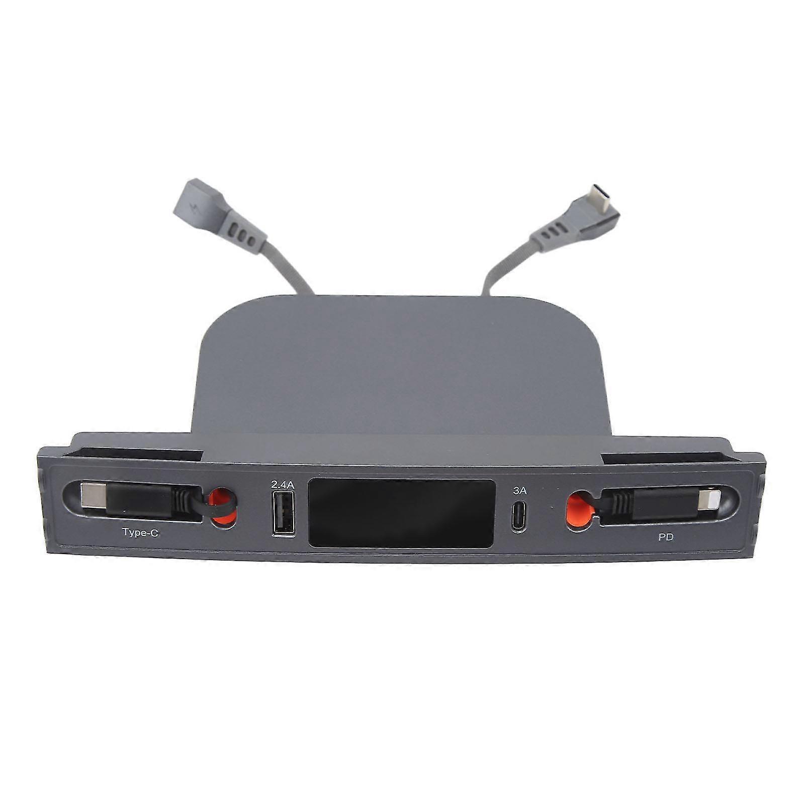 USB Hub Docking Station with Retractable Line 4 Ports Fast Charging USB Hub Replacement for Tesla Model 3 Y 2021 to 2023 SZRH A-D