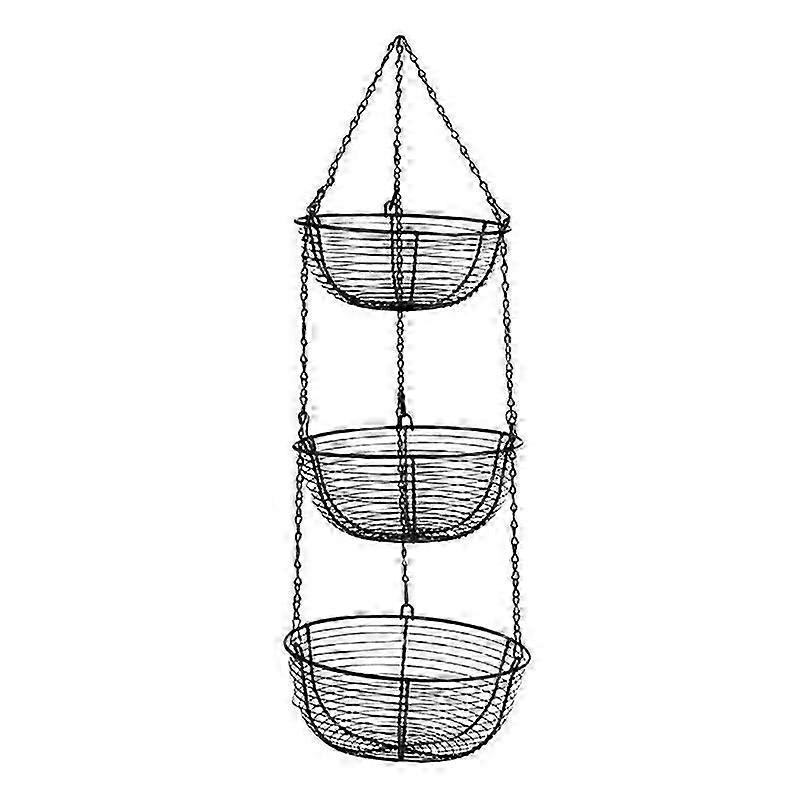 Space Saving 3-Tier Hanging Basket Organizer for Kitchen XXL