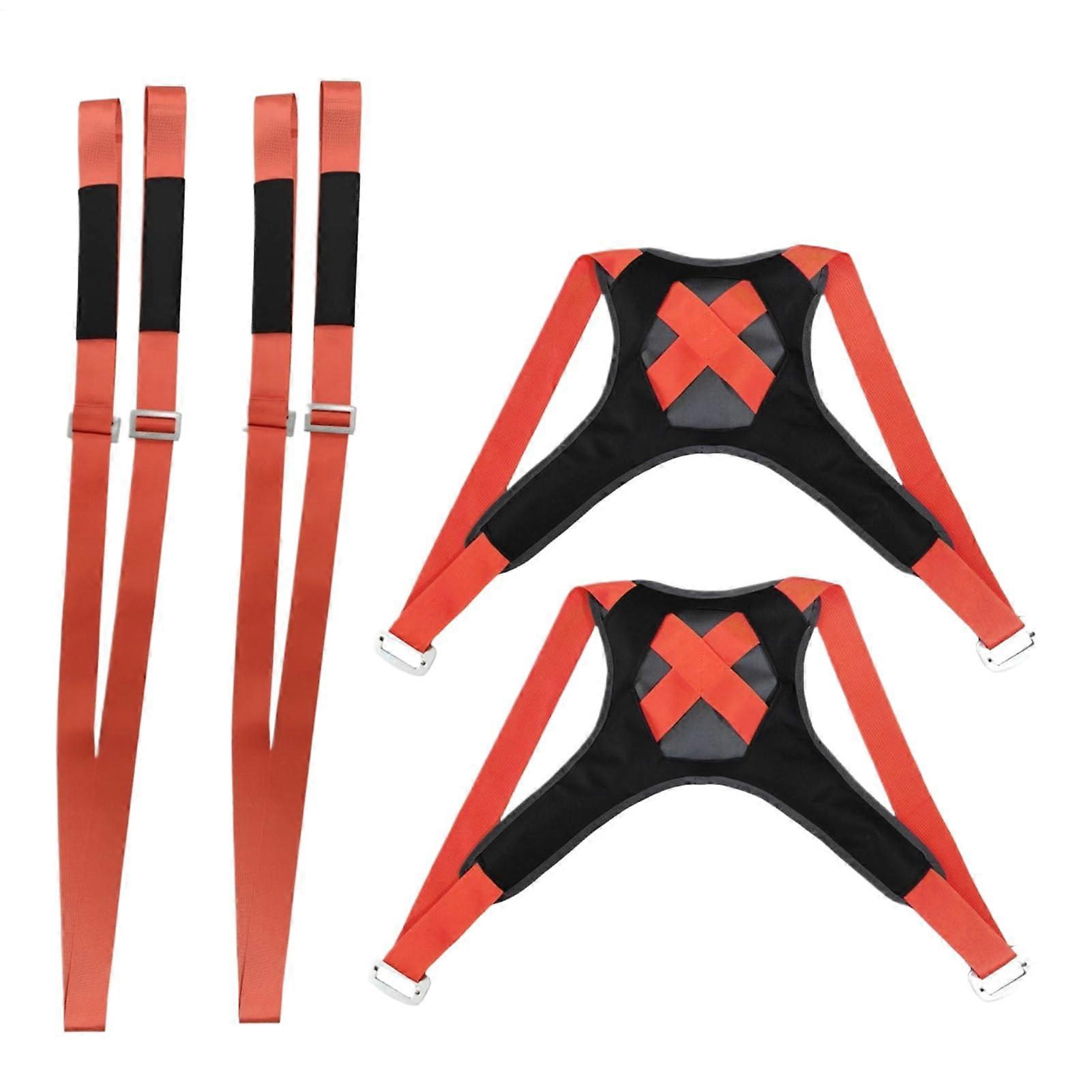 Lifting Straps 2-Mover Lifting Harness Set For Furniture Moving Ropes 880 Lbs Capacity Kayak Appliance Hauling