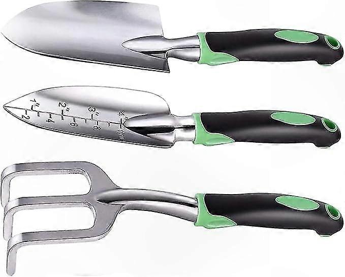 Aluminum Alloy Garden Shovel with Non-Slip Fork, Handheld Gardening Tools for Digging and Loosening Soil (Color)
