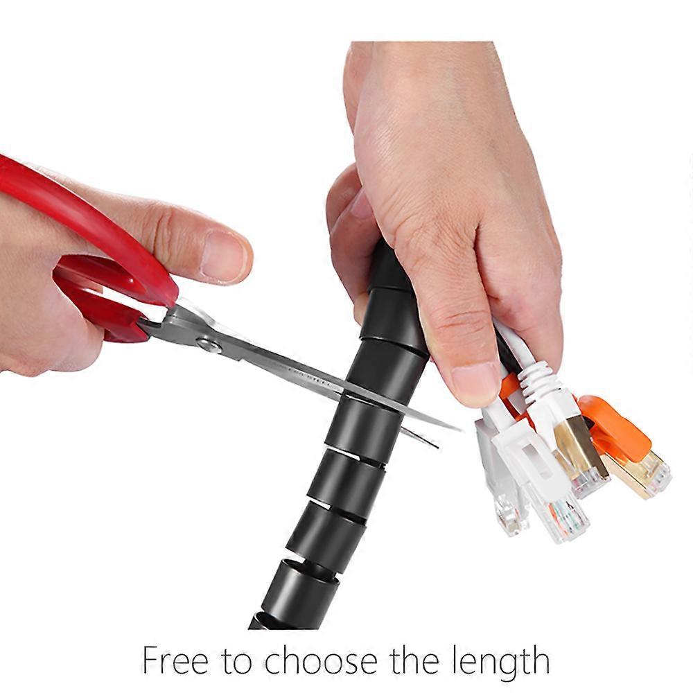 2m Wire Wrap Organizer Winder Clip Cable Plug Wire Holder Mouse Cord Protector Management Ethernet Wire