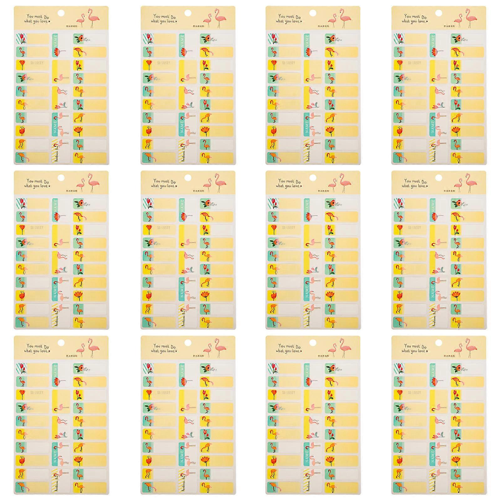 Labels for Kids Name Stickers for Preschool Identification Multi Material Waterproof Sheets