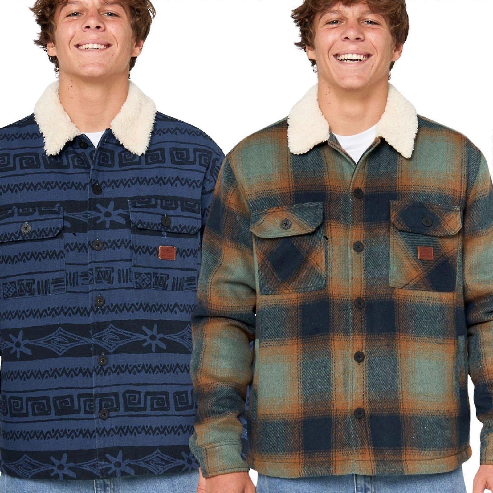 Rip Curl Menns Bells Sherpa Button Up Bomberjakke
