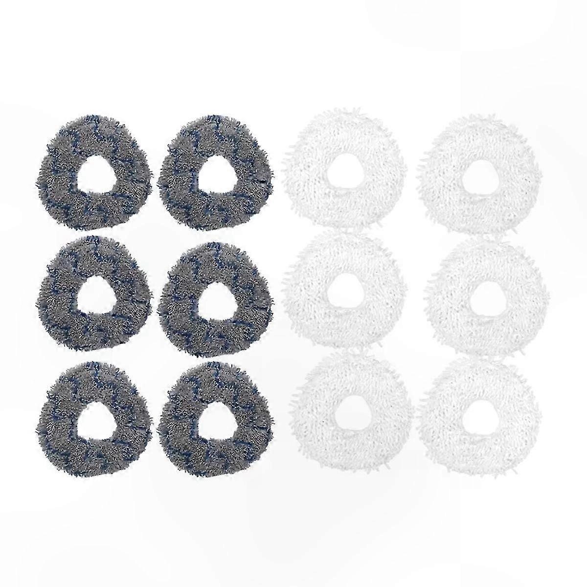 12-Pack Microfiber Mop Pads for Floor Cleaning with Enhanced Durability and Strong Drag Performance