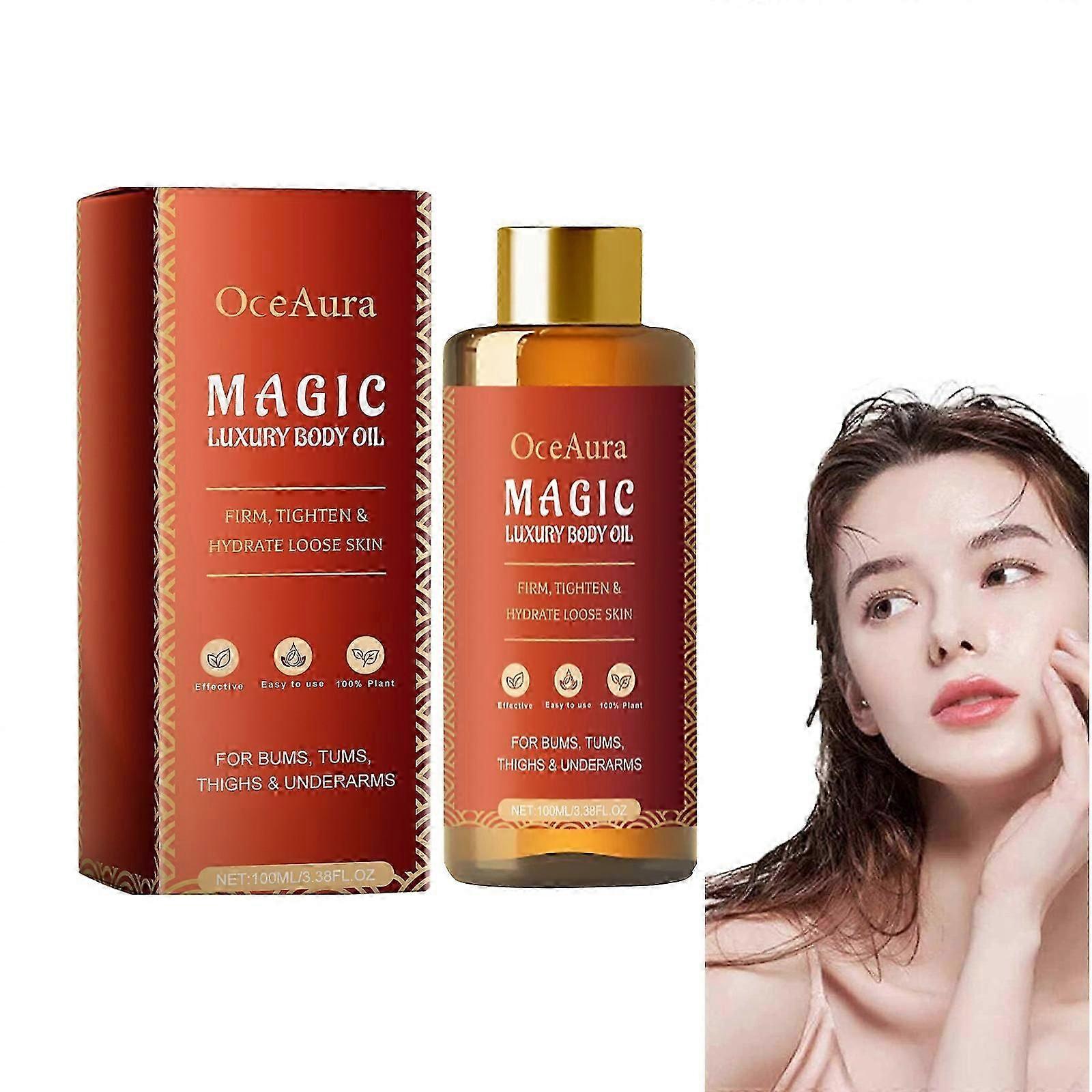 Μαγικό Λάδι Σώματος, 100ml Λάδια Σώματος - Γεμίζει, Συσφίγγει, Συσφίγγει και Ενυδατώνει το Δέρμα, τα Χέρια, το Στήθος, τους Μηρούς και τους Κοιλιακούς, Κατάλληλο για Χρήση σε Όλο το Σώμα